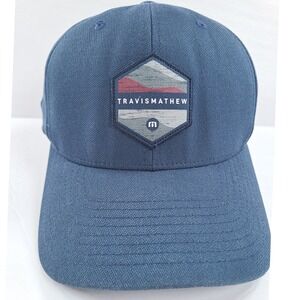 Yupoong TravisMathew 110 One Ten Whitney Oaks Golf Club Men Blue Hat Flexfit Cap